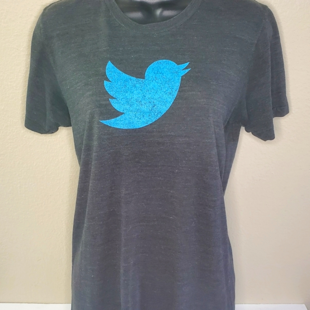 Size S Slim Fit Distressed Twitter American Apparel Shirt